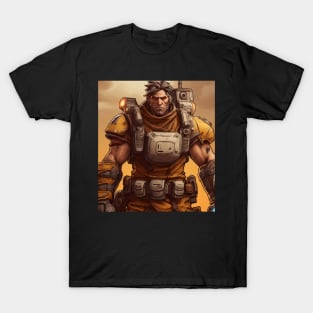 Post Apocalyptic Survivor In Heavy Armor T-Shirt